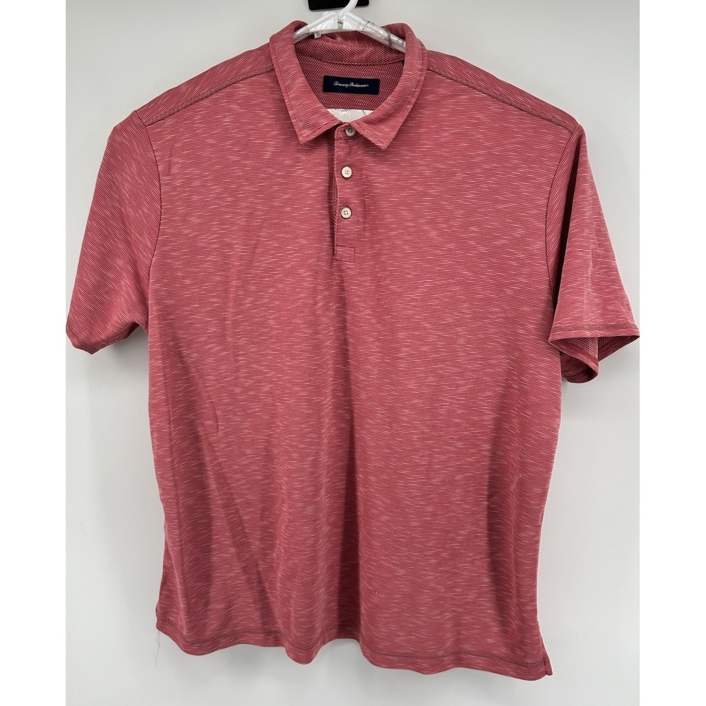 Tommy Bahama Short Sleeve Tencel Blend‎ Polo Shirt Red Men's Size 3XL/3TG